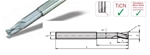 Dao phay ngón hợp kim loại EndMill có R, đướng kính cắt D4.0 đến D20.0 lớp phủ TiCN Cắt cho vật liệu nhôm và no-ferrous