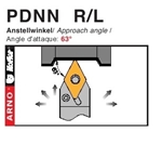Dao tiện mặt ngoài góc chính 63 độ - PDNN R/L